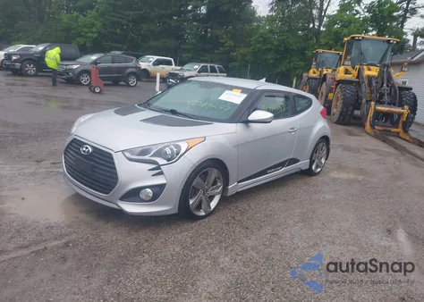 2013 Hyundai Veloster Turbo W/Blue z USA, uszkodzony, nr VIN KMHTC6AE2DU130048